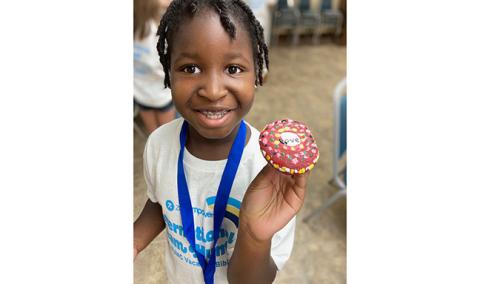 This little girl became one of the “International Dream Hunters” attending vacation Bible school at Murphy First United Methodist Church from July 10-13. Children and the congregation placed “dream rocks” around church and town, with words like “love” and “hope” painted on them. More photos on page 10A.
