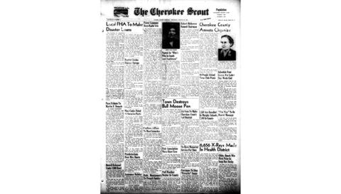This is the front page of the Aug. 23, 1962, edition of the Cherokee Scout, which was 60 years ago this week.