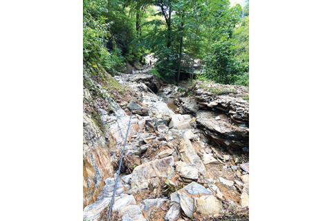 Here is a view of Jerry Kilpatrick’s driveway after the July 27 storm in Marble.