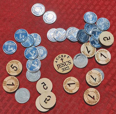 Anngee Quinones-Belian/Staff Correspondent  Tokens can be used to purchase many items at the Murphy Farmer’s Market.