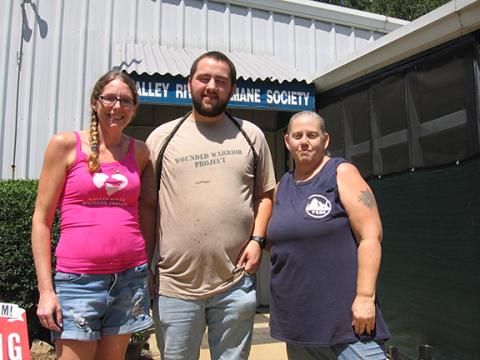 Diana Joerns, Christian Totherow and Michelle Sulak (from left) are all part of the Valley River Humane Society staff.