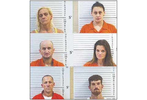 Christine Louise Coyan, Steven Ryan Downey, Heidie Chance Jones, Danny Clyde Piercy, Carrie Beth Praytor and Christy Ann Tomlin – aka Christy Duckworth – were arrested last week as part of an investigation in Andrews.