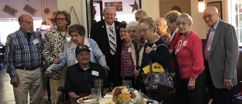 Retha Swain/Contributing Photographer A total of 15 graduates from the Murphy’s High School Class of 1952 celebrate their 70th reunion at Julie’s Place in Peachtree.