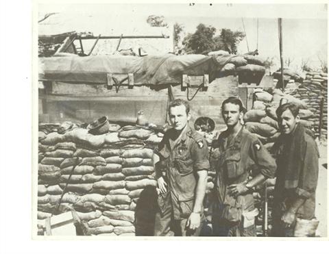 Chuck Van Gorder was assigned as an infantry platoon leader with the 101st Airborne Division in the Republic of South Vietnam. The soldiers named their platoon “Baron’s Bastards” and all had nicknames, Chuck of course was called “Baron.” This picture was taken during Van Gorder’s tour of duty in 1968-69. (Left to right) Anthony Chambers, Chuck (Baron) Van Gorder and Jack (Buckshot) Buzeck. Out of the 30 soldiers in the platoon, only 14 made it back home. It was reported Soldier Chambers (left) was killed ab