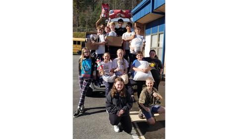 This group of seventh-grade DARE students from Mr. Ochoa’s homeroom class won the animal shelter drive against Martins Creek and Ranger schools. The project was student lead, with Officer Helen Fulford saying, “I couldn’t be any prouder of all the students from all three schools that participated.”