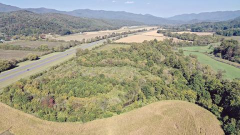An overland view of the Mainspring Conservation Trust Welch Farm. This historic plantation farm was owned by John and Betty Welch in the mid-1800s.