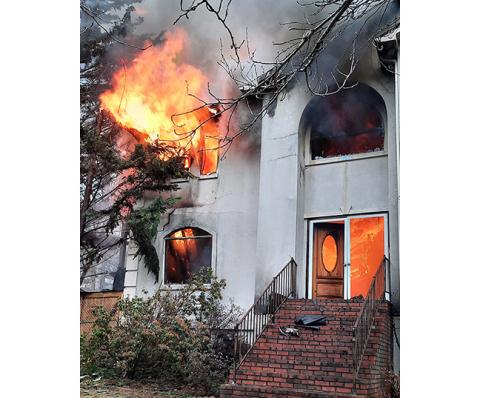 Anngee Quinones-Belian/Staff Correspondent  Fire destroyed this two-story residential home in Bellview, despite the best efforts of local firefighters. It took 19,000 gallons of water to fight the blaze Thursday morning.