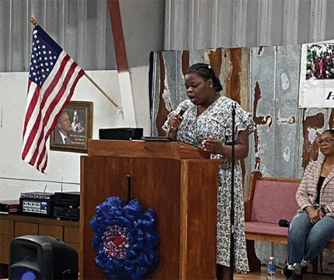Madelyn Waller of Spartanburg, S.C., granddaughter of local resident Edith Lloyd, was the special speaker.