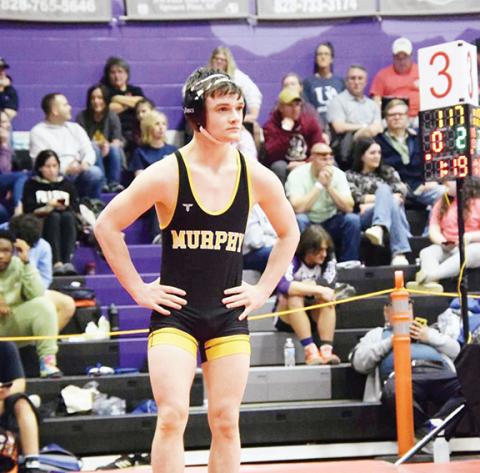 Jenny Millsaps/Contributing Photographer Murphy’s Luke Hyde competed at the N.C. High School Athletic Association 1A Wrestling State Championships on Friday and Saturday, wrapping up a strong freshman campaign.