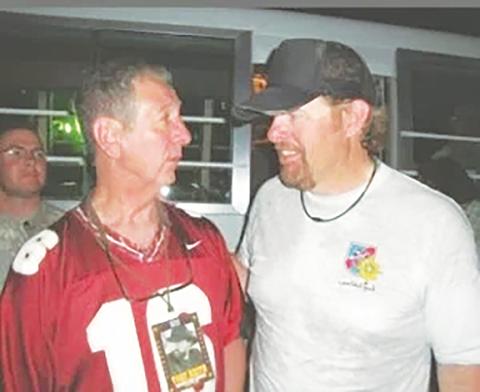 David Eli Grimes (left) has hung out with a few musical stars in his day, such as Toby Keith.