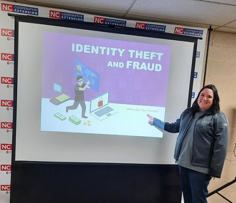 Anngee Quinones-Belian/Staff Correspondent  Greta Gibson offered a presentation on identity theft and prevention on March 22.