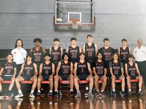 Both the Andrews (left) and Murphy (right) boys junior varsity basketball teams had standout seasons. The Wildcats won the Big Smoky Mountain Conference regular-season championship, while the Bulldogs won the conference tournament championship.