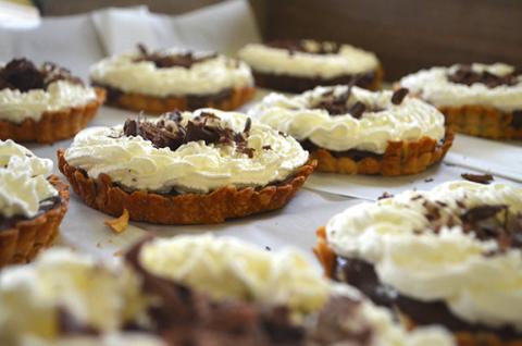 Abigail Blythe Batton/Staff Correspondent My twin sister’s mini-chocolate cream pies entice me with their hand-whipped cream and custardy centers.