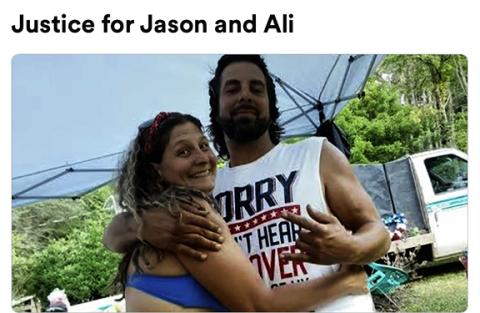 A screen shot of the gofundme page established for Jason Kloepfer and Alison Mahler.