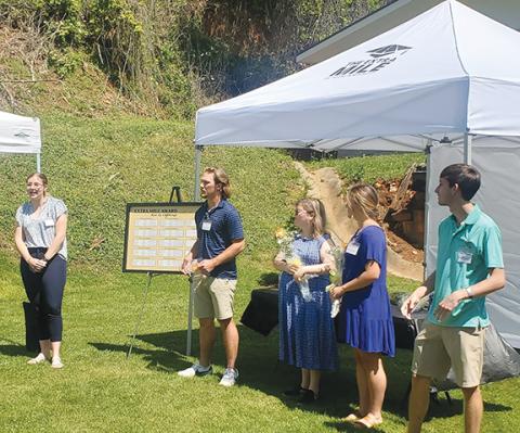 The five Extra Mile Award Scholarship program recipients for 2023 were honored on May 9 at Steven Aft State Farm Insurance in Murphy.