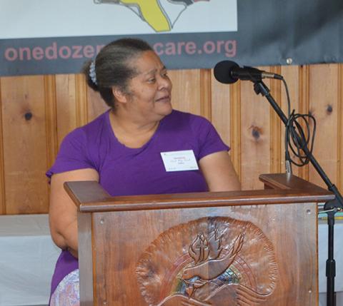 Patricia Hall was one of the speakers at the 2023 One Dozen Who Care Inc. Multicultural Women’s Development Conference at Hinton Rural Life Center.