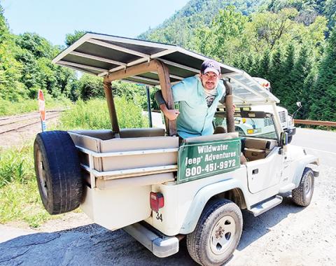 Nicole Wright/Staff Correspondent Paulie Disporto Jr. enjoys leading Jeep tours at Wildwater LTD, a local attraction for tourists.