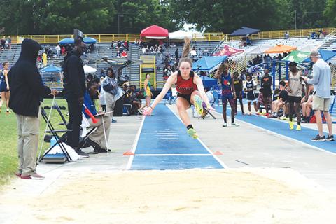 Andrews sophomore Kylie Donaldson, who competed in the event for the second straight year, finished seventh in the long jump.