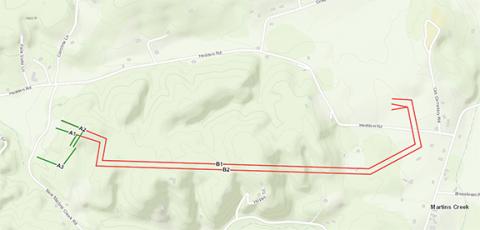 Tennessee Valley Authority map The Tennessee Valley Authority will build the Martins Creek Switching Station near 455 New Martins Creek Road east of Murphy.