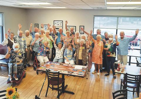 By Anngee Quinones-Belian Staff Correspondent   	Murphy – For a few hours on July 14, Main Street USA Diner downtown went back in time to celebrate the graduates from the Class of 1956. 	Former Murphy High School students gathered over lunch to reminisce about the years gone by and what a hoot it was for the returning Bulldogs. Laughter was heard as old friends reunited over roast beef, ham, green beans, corn and peach cobbler. 	The reunion has occurred about every five years until COVID-19 interrupted the 
