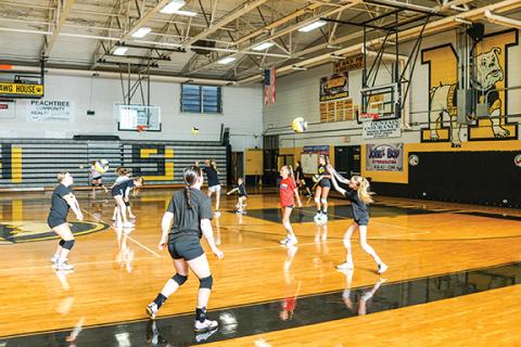 Photos by Sam Jokich/Staff Correspondent Murphy High School held its annual volleyball camp for fourth- through eighth-graders from June 26-27. The event gave campers an opportunity to learn from current and former Lady Bulldogs, including 2021 graduate Grace Nelson, who played at Catawba Valley Community College last fall.