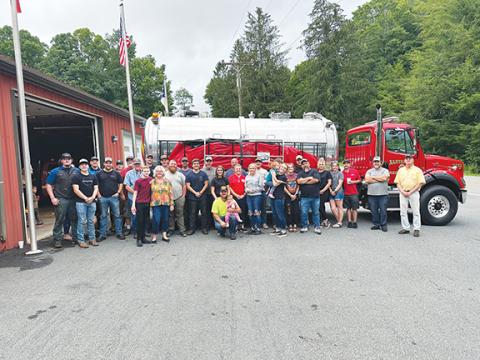 The Roy Blackwell family of Nantahala recently provided a catered barbecue dinner for the Nantahala Volunteer Fire Department as a “thank you” for their work in the community as well as their prompt lifesaving response when Gretchen Blackwell suffered a stroke in early July.