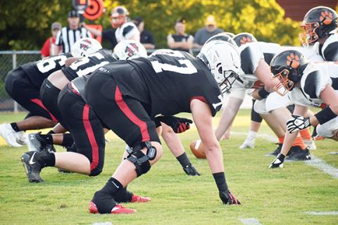 Justin Fitzgerald/sports@cherokeescout.com Andrews senior lineman Tyler West announced his verbal commitment to N.C. State on Friday.