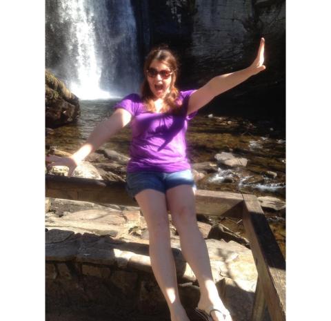 Author Julianne K. Rhodes enjoys a day of adventure in the western North Carolina mountains.