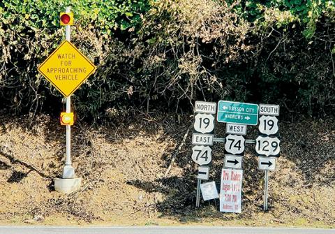 Kelsey Krizsan/The Graham Star The N.C. Department of Transportation recently activated a warning light to alert drivers approaching the busy U.S. 19/74/129 intersection in Topton.