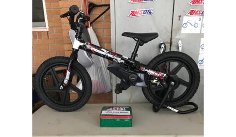 The Pediatric Cancer Treatment Foundation is selling tickets to win a Moose Racing 16-inch electric kids bike.