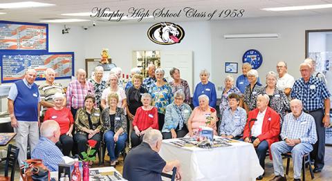 Photos by Sam Jokich/Staff Correspondent  The Murphy High School Class of 1958 gathered for their 65th class reunion at Main Street USA on Sept. 29.