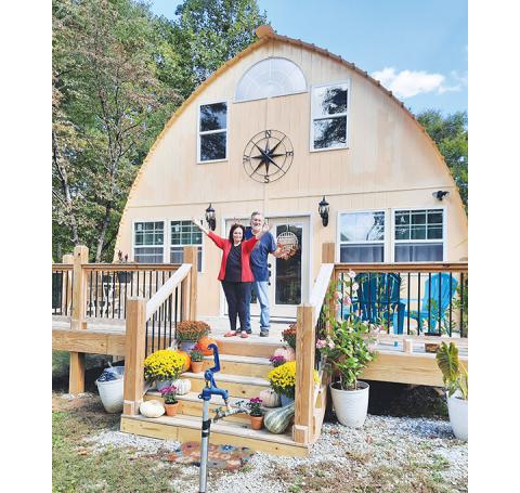 Anngee Quinones-Belian/Staff Correspondent  The Chapmans are happy to be in their new steel house, the only one like it in Cherokee County. 
