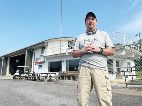 Photos by Randy Foster/editor@cherokeescout.com Chris Williams became the manager at Western Carolina Regional Airport in Andrews in March, to much praise.
