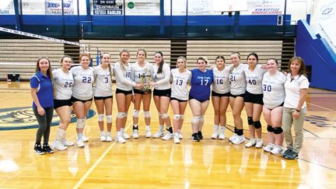 April McNabb/Contributing Photographer The Hiwassee Dam volleyball team represented a lot of the Smoky Little Mountain Conference’s honor roll this season.