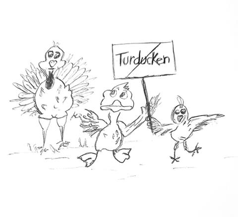 The duck and the chicken rise up against turducken.
