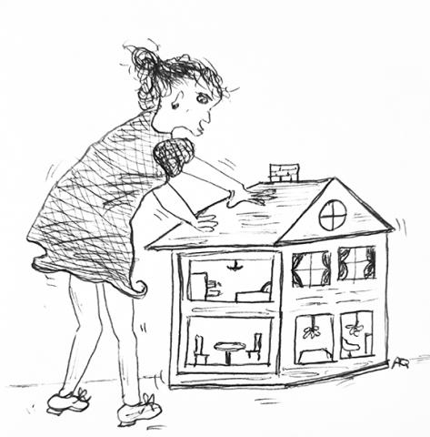 Dollhouses may provide temporary solitude – for the moment anyway.