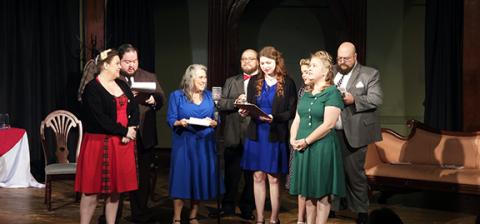 Nicole Wright/Staff Correspondent Working under the premise of a live broadcast that would be recorded and sent to troops overseas, the radio station worked with the call letters WACT in a clever nod to Andrews’ own community theatre and troupe.
