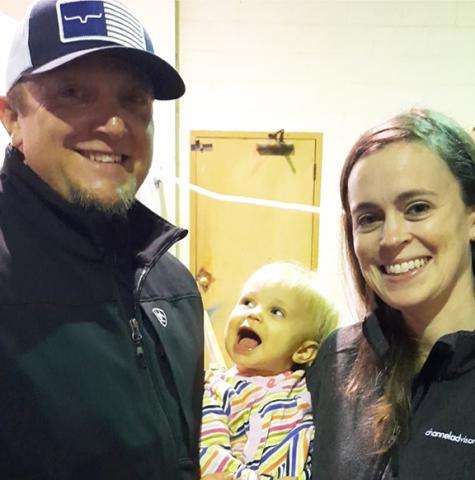 Photos by Anngee Quinones-Belian/Staff Correspondent  Jared and Rebecca Pope brought their happy baby, Autumn, out to “One Night in Bethlehem” on Dec. 9 in Ranger to see the sights and be part of the true meaning of Christmas. 