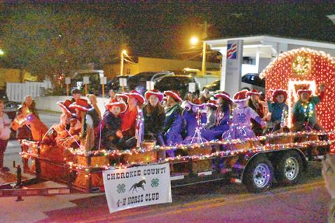 Bill Belian/Contributing photographer Cherokee County 4-H Horse club shows off their float during the parade.