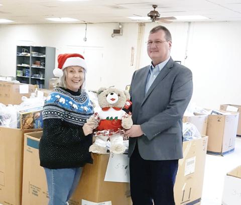 Coordinator Jeana Conley and Murphy Mayor Tim Radford were happy with the turnout and donations that made it all possible.
