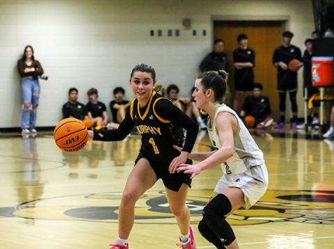 Cannon Crompton/ sports@cherokeescout.com Murphy’s Cayla Greer makes a move past a Hayesville defender on Friday night.