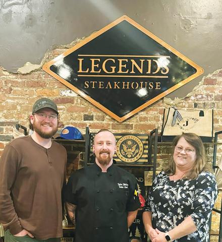 Much has gone into Legends Steakhouse in Murphy making the dining establishment what it is today. From left are owner Cody Allen, Executive Chef Tyler Wilson and owner Selina Jones. 