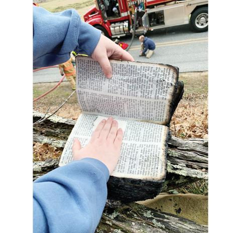 Dorothy Graham’s Bible was deeply charred, but its contents were unscathed.