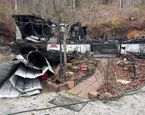 This is all that remains of the mobile home at 2201 Sunny Point Road in Hiwassee Dam that burned on Feb. 17.