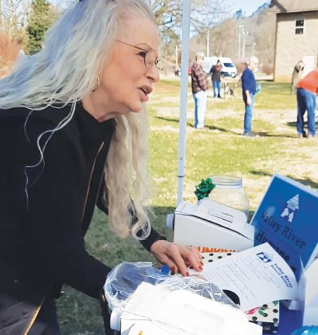 Betty Seabolt of Hanging Dog was considering adopting an older dog while at the event.