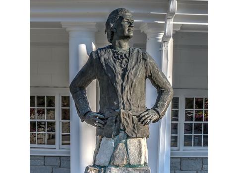 Junaluska memorial sculpture in Tryon County. 