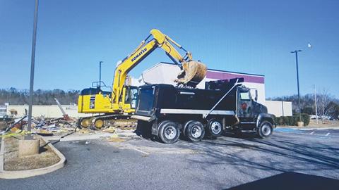 I eat tacos and burritos: Demolition on the Taco Bell off of U.S. 19/74 in Murphy began on Feb. 1 and was complete in three days. The more extensive cleanup of the sidewalks and parking lot will be on going for a few weeks. Cort Carringer, owner of Landscapes Complete LLC, received the bid for the demolition of the building and sidewalk. According to Woody Hutchens, project supervisor for Sela Building Corp., the new building should be open by late spring.