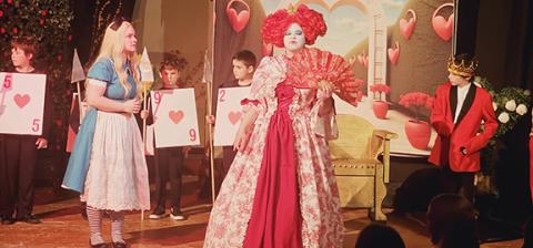 Photos by Nicole Wright/Staff Correspondent Top: Lilly Graham played Alice, while Amanda Fleischer was the Queen of Hearts. Middle: Kellen West was the caterpillar. Bottom: Russell Frederick as the Mad Hatter.