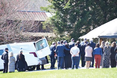 Randy Foster/editor@cherokeescout.com The funeral for twins Kessler Clay Springer and Connor Thomas Springer of Murphy was held at 2 p.m. Sunday at Greenlawn Memorial Gardens in Peachtree.