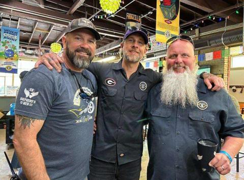 Nicole Wright/Staff Correspondent From left are Travis Ellis, co-founder of Shepherd’s Men, with Matt Wright and Patrick Keenan of Buck Bald Brewing. Murphy Music & Brews sprang from their partnership.
